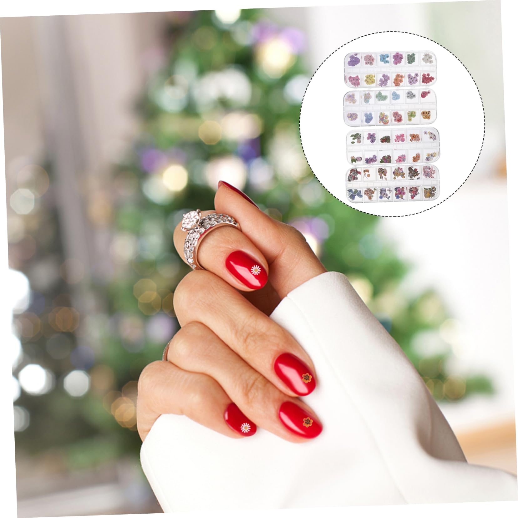 2 Set Decorazioni Per Unghie Legno Margherita Per Nail Art Adesivi Floreali Per Manicure Accessori Per Unghie Decorazioni Uniche 4 Scatole*2