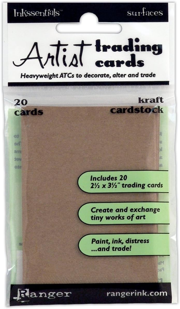 Ranger ISC-31871 Inkssentials Surfaces Kraft Artist Trading Card, Brown, 20-Pack : Arts, Crafts & Sewing