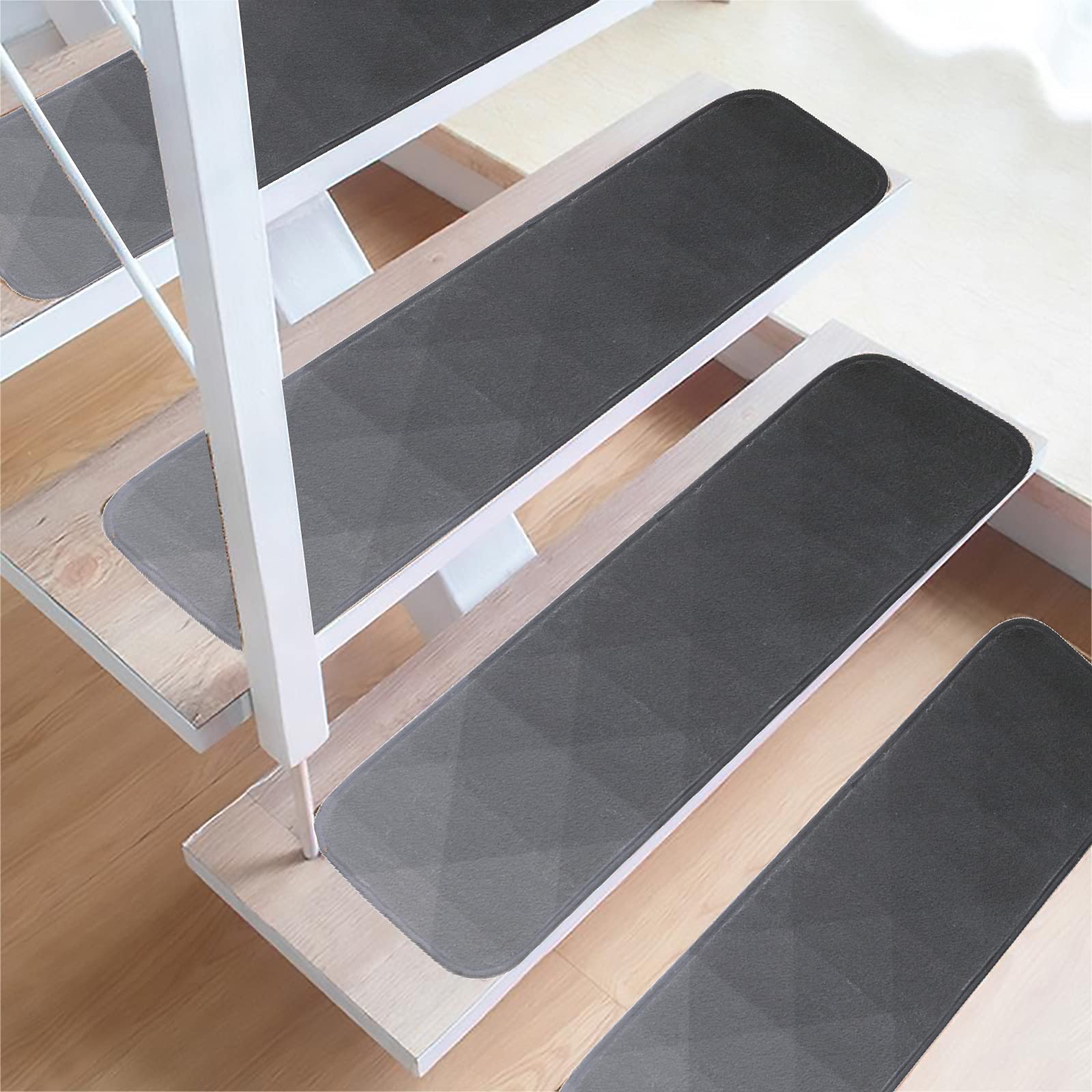 Alfombra Tairway, Antideslizante Interior 70 X 22Cm Alfombra Escalera Corredor para Escalones De Madera Autoadhesivo ​Escaleras/Peldaños para Niños Ancianos Y Mascotas,2,13PCS