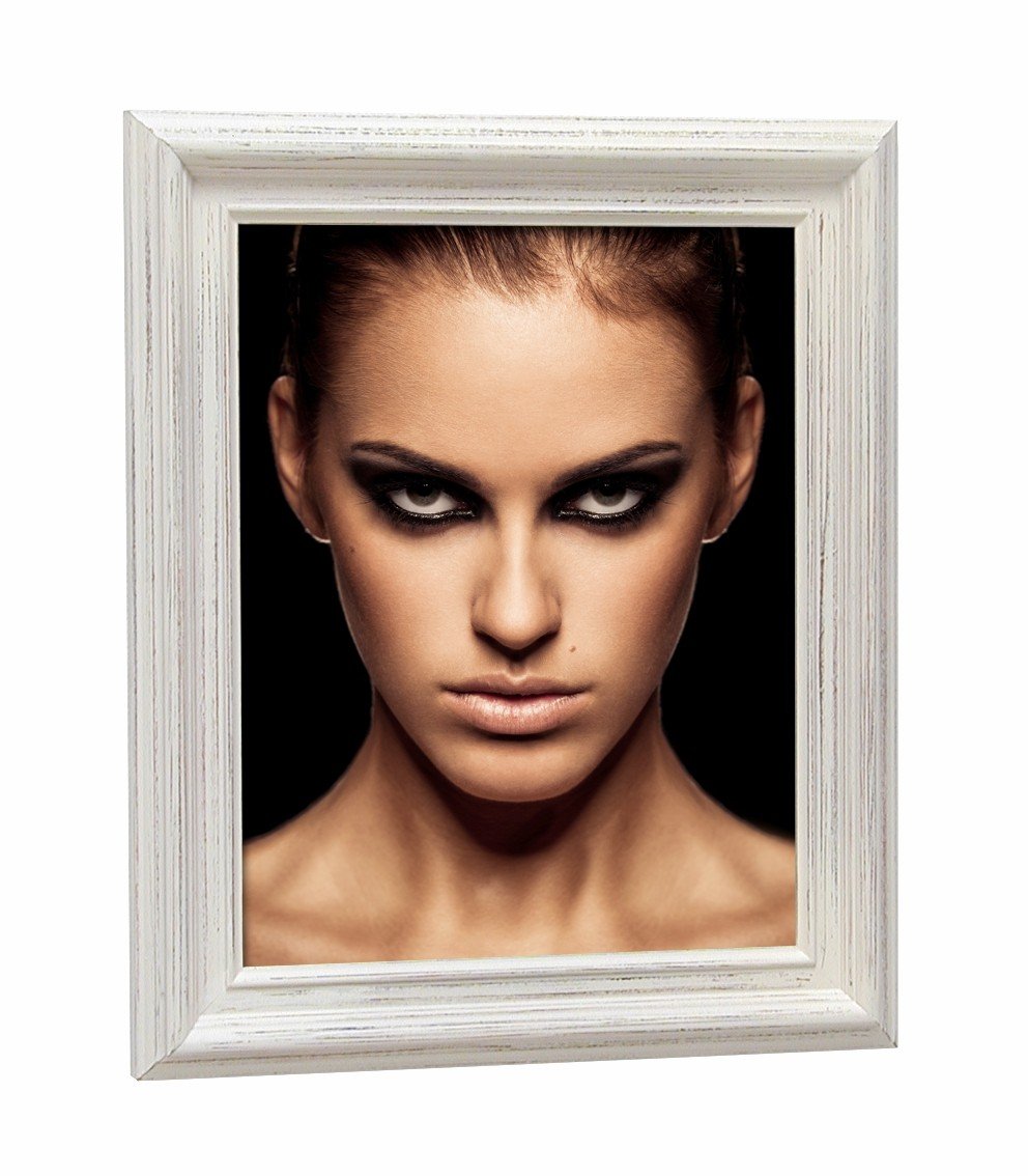 Cadre photo bois blanc Deknudt 20x30 cm : l'élégance classique pour vos plus beaux souvenirs