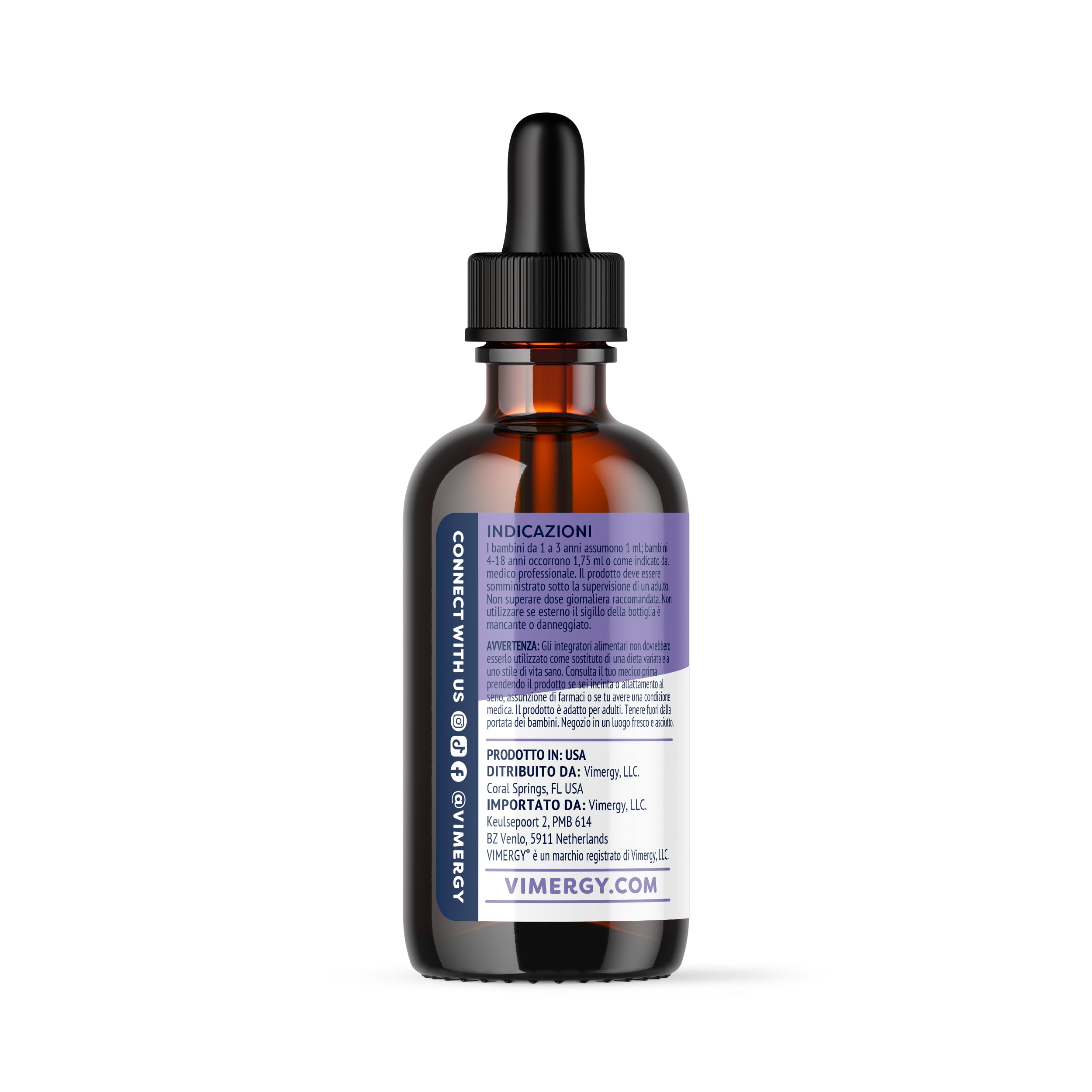 Vimergy Kids Zinc Integratore Liquido 55 ml – Integratore di Zinco per Bambini a Rapido Assorbimento – Sviluppo e Funzione Cellulare - Senza Zucchero, Coloranti, Aromi – Vegano, Gluten Free e Paleo