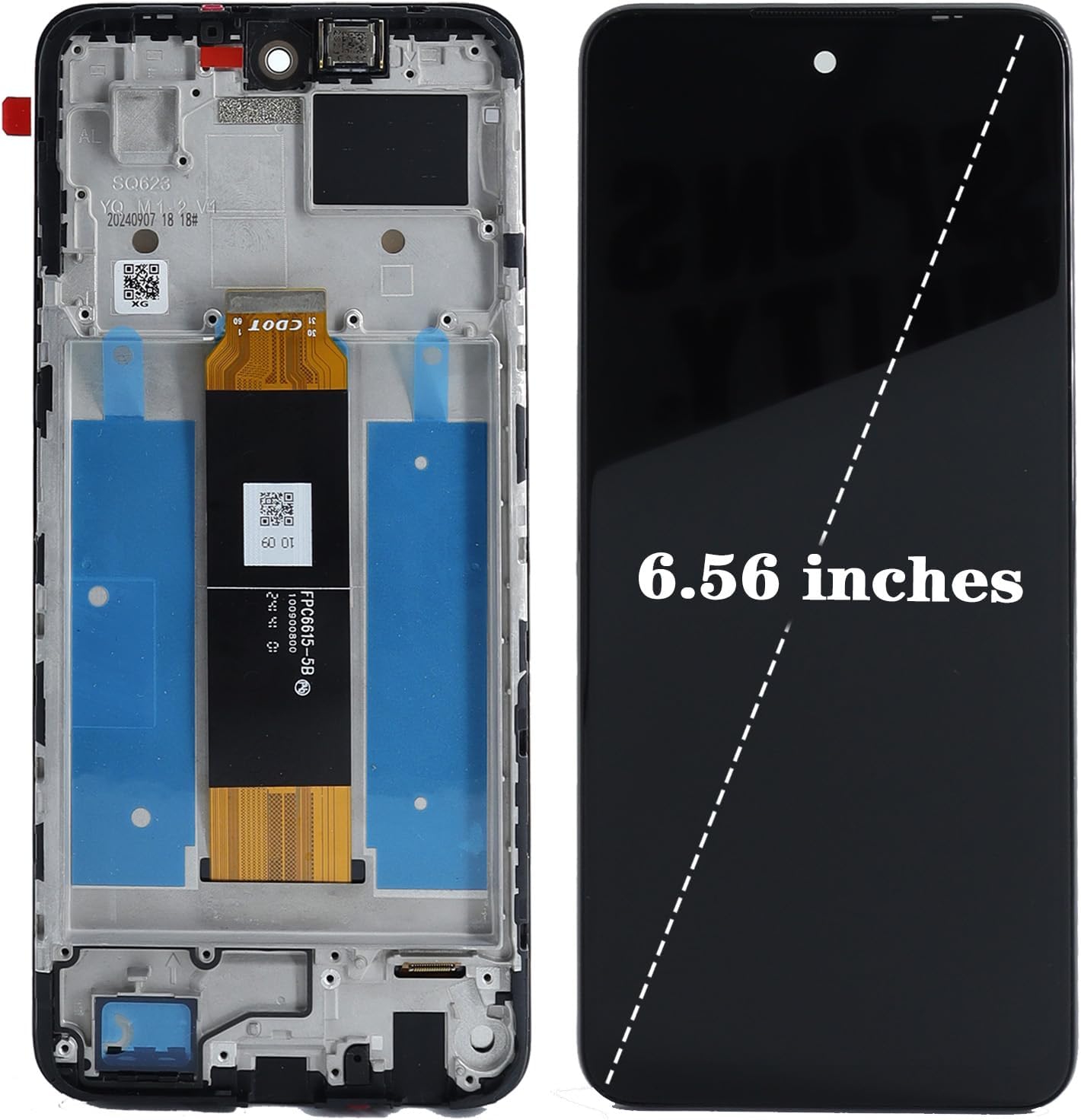 for Nokia HMD Vibe N159V TA-1590 LCD Display Touch Screen Digitizer Assembly with Frame Replacement 6.56"