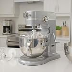 Kenmore Elite 600W Bowl Lift Stand Mixer - Digital 10 Speed Mixing, Electric, Countertop, Heavy Duty, Kitchen Appliance, 5 & 6 Qt Stainless Steel Bowls With Flat Beater, Whisk, Dough Hook Attachments