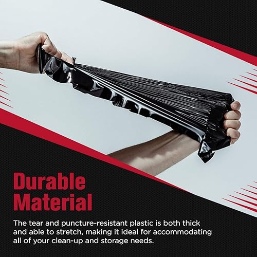 Miniatura 9 de Bolsas de basura de 95 a 96 galones Huge 50unidad con lazos Bolsas de basura negras extra grandes grandes de 100 galones 95 galones 96 galones