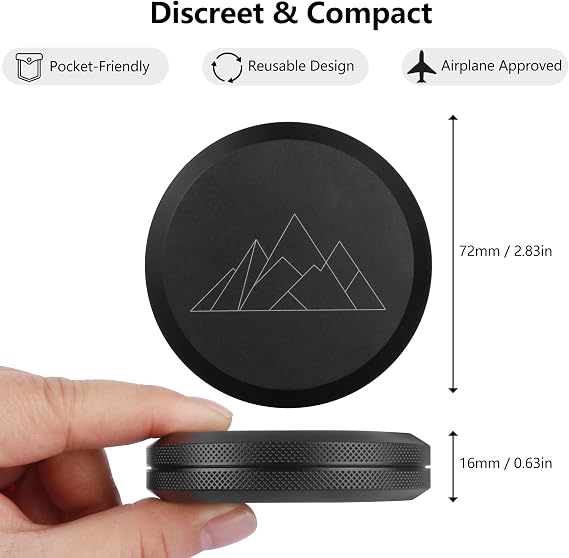 Upgraded Slim Zyn Can for ZYN & Caffeine, Airtight & Order-Proof, Black