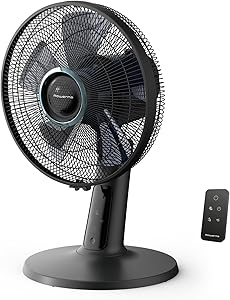 Rowenta Turbo Silence Extreme+ Table fan, 32 dB(A), air flow up to 7.5 m, 5 speeds & 2 automatic modes, 120° oscillation, …
