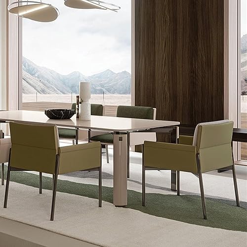 Miniatura 4 de sillas de comedor sillas de cocina modernas, silla de comedor con patas de metal para sala de estar, cocina moderna (marrón)