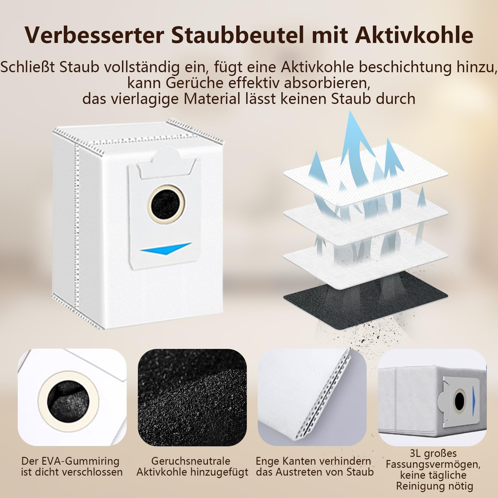 Kit Di Accessori Da 20 Pezzi Per Robot Aspirapolvere Ecovacs Deebot T20 Omni T20e Omni T20 Max T20 Pro 1 Spazzola Principale 4 Panni Per La Pulizia 4 Filtri Hepa 4 Sacchetti Per La Polvere 85828890