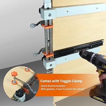 RUITOOL Drawer Slide Jig, Cabinet Drawer Jig Tool for Slide Installation