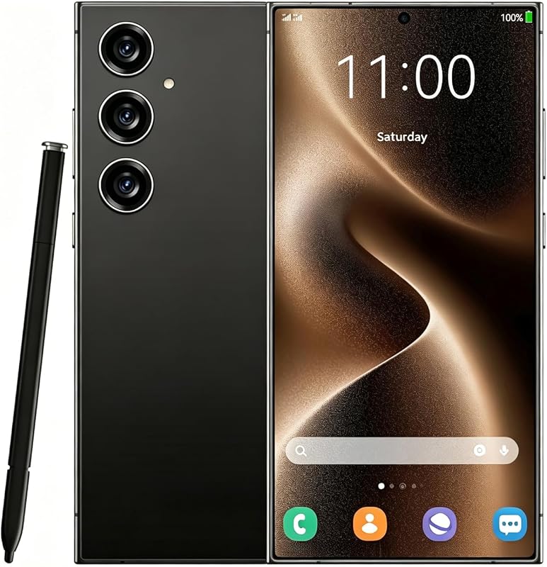 C24 Ultra Unlocked Smartphone, 8GB+256GB Cell Phone (Black) | Snapdragon 8 Gen 3 Processor, 6.8"Display, 6800mAh Battery, 5G Dual SIM Phone, Built-in Stylus Pen,Face & Fingerprint Unlock