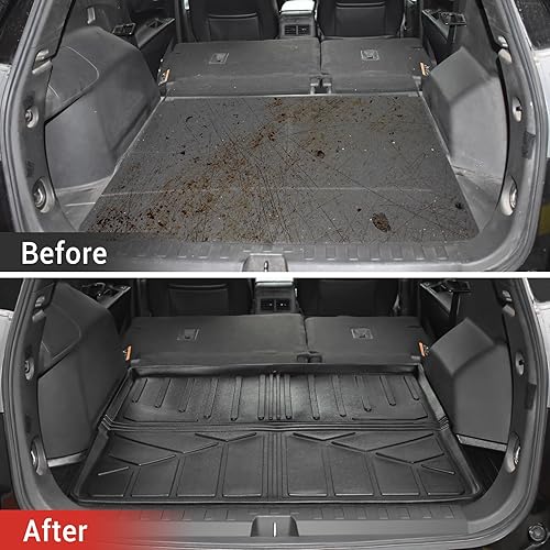 Miniatura 9 de Revestimiento de carga para Chevrolet Equinox y GMC Terrain 2018-2024, alfombrilla de carga para maletero, forro de TPE para maletero, protector de