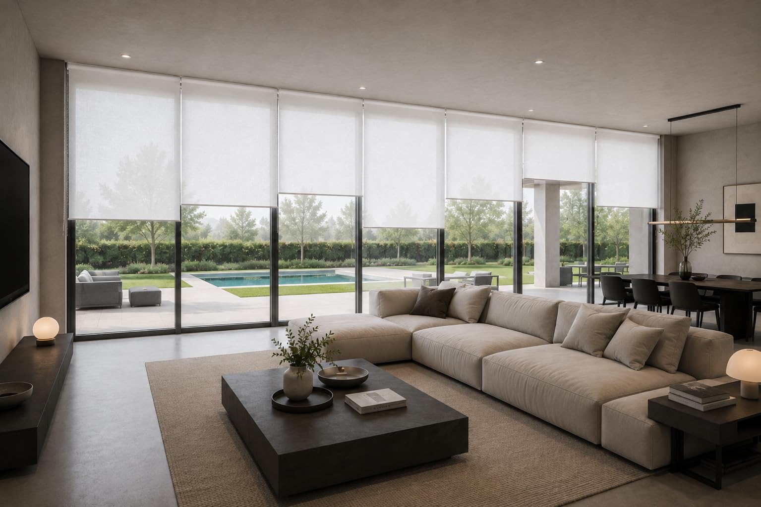 Estoralis BRAN -Tenda a Rullo Jacquard, 150 x 250 cm, Bianco