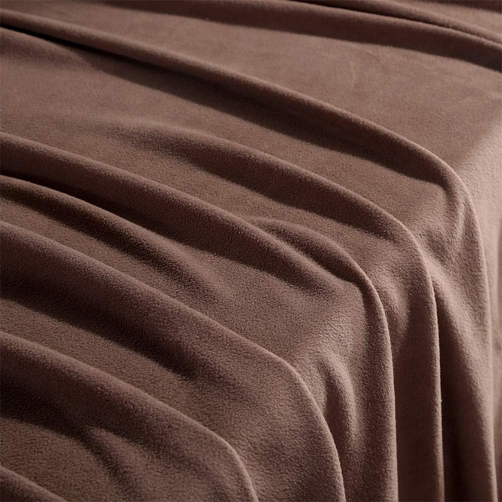 Berkshire Blanket Microfleece Sheet Set | Super Soft Cozy Fleece Sheets | All-Season Warmth | Mocha Brown | King (100" x 108")
