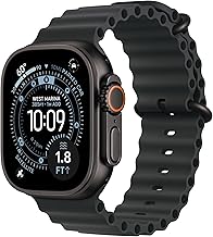 Apple Watch Ultra 3 [GPS + Cellular 49mm] Running & Multisport Smartwatch w/Rugged Titanium Case w/Black Ocean Band. Satellite Communications, Advanced Health & Fitness Tracking