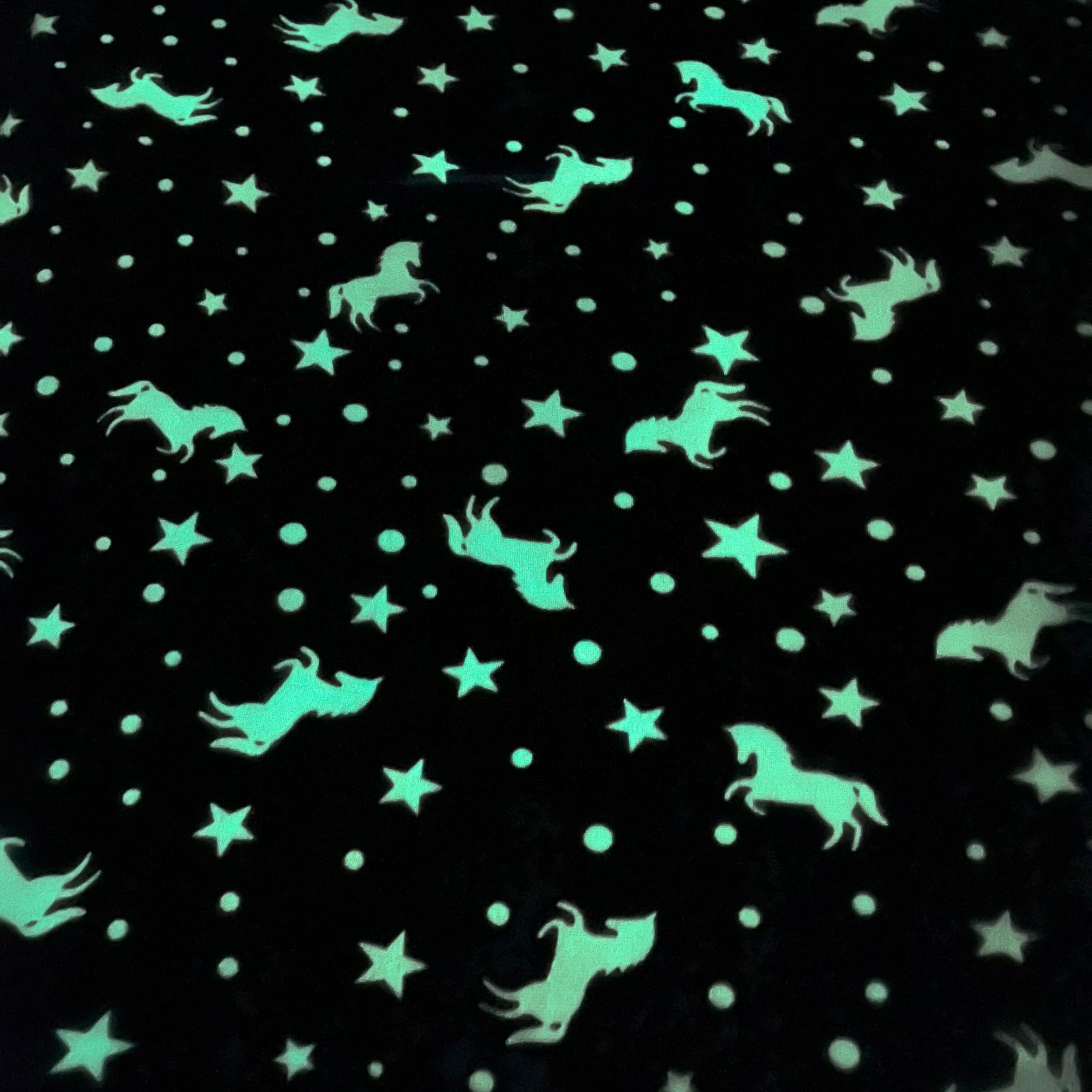 Famyo Glow in the Dark Blanket Combo for Kids, Rocket & Unicorn 1
