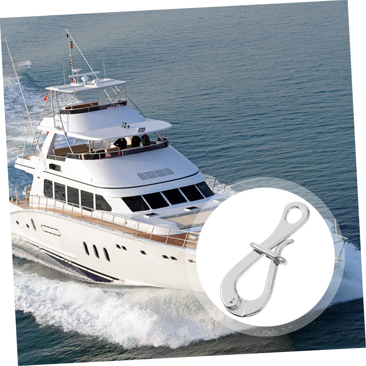 ARTSEWPLY Heavy Duty Stainless Steel Quick Release Hook for Life Rafts Boat Hook for Docking Ship Supply Garage and Workshop Use and Lightweight Design