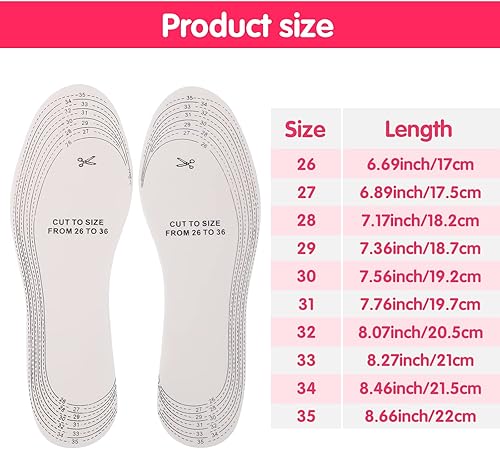 Miniatura 2 de WLLHYF 3 pares de plantillas para zapatos para niños, empuñaduras de talón suaves y transpirables, plantillas de tamaño infantil para niños,