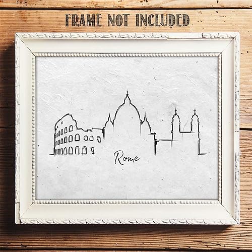 Vista 24 de París Skyline - Decoración de pared para sala de estar, arte de pared en blanco y negro, cuadros de pared de horizonte europeo para sala de estar