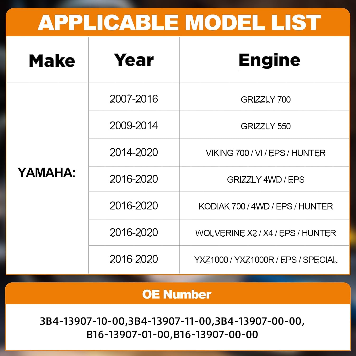 Electric Fuel Pump Assembly Compatible with Yamaha Grizzly 550 700 4WD VIKING VI EPS HUNTER 2007-2020 Replace 3B4-13907-10-00
