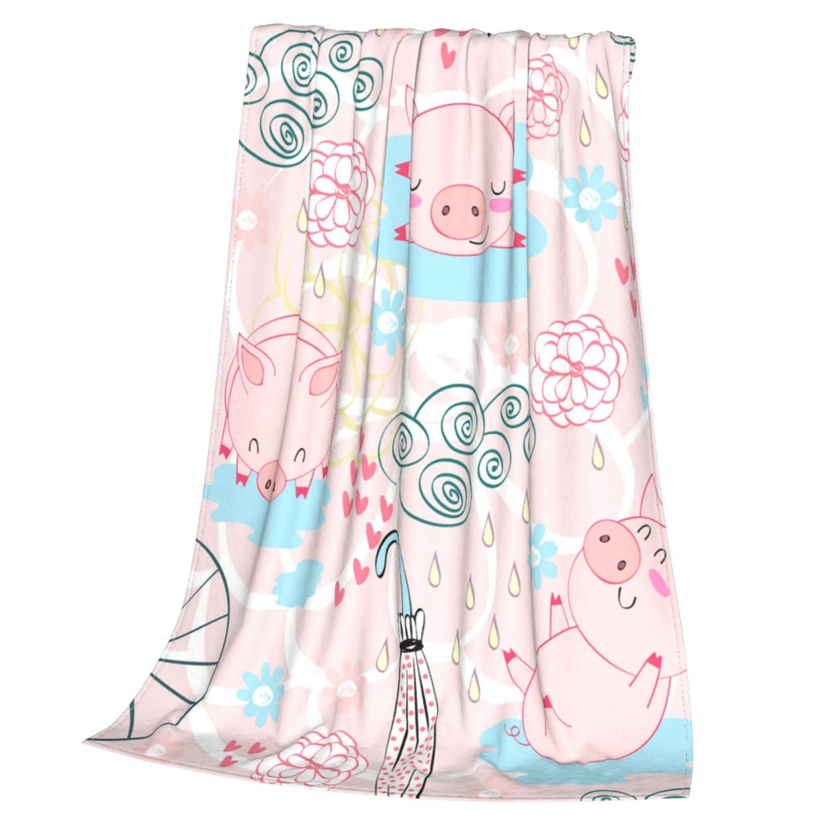 Amazon.co.jp: 毛布 可愛い 豚柄 ブランケット タオルケット 掛け毛布