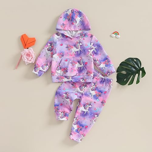 Miniatura 2 de Karwuiio Conjunto de 2 piezas para bebé recién nacido, sudadera con capucha y pantalones, ropa de otoño e invierno