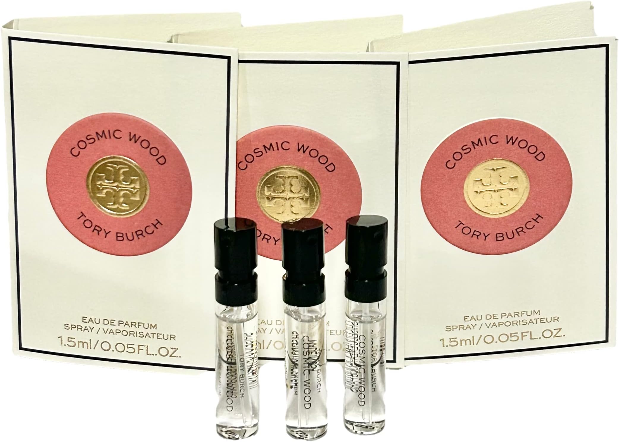 Cosmic Wood Sample Spray Mini Eau De Parfum Travel Vial Women Perfume (set of 3)
