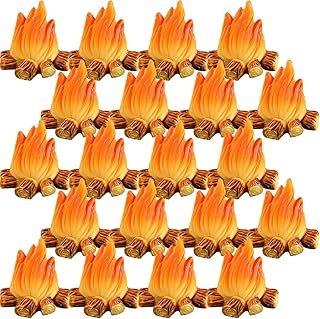 Toyvian 20Pcs Miniature Campfire Model Fire Landscaping Props Dollhouse Fire Ornament Miniature Fake Fire Decoration Handicraft Resin Fake Fire Mini Fire Beads