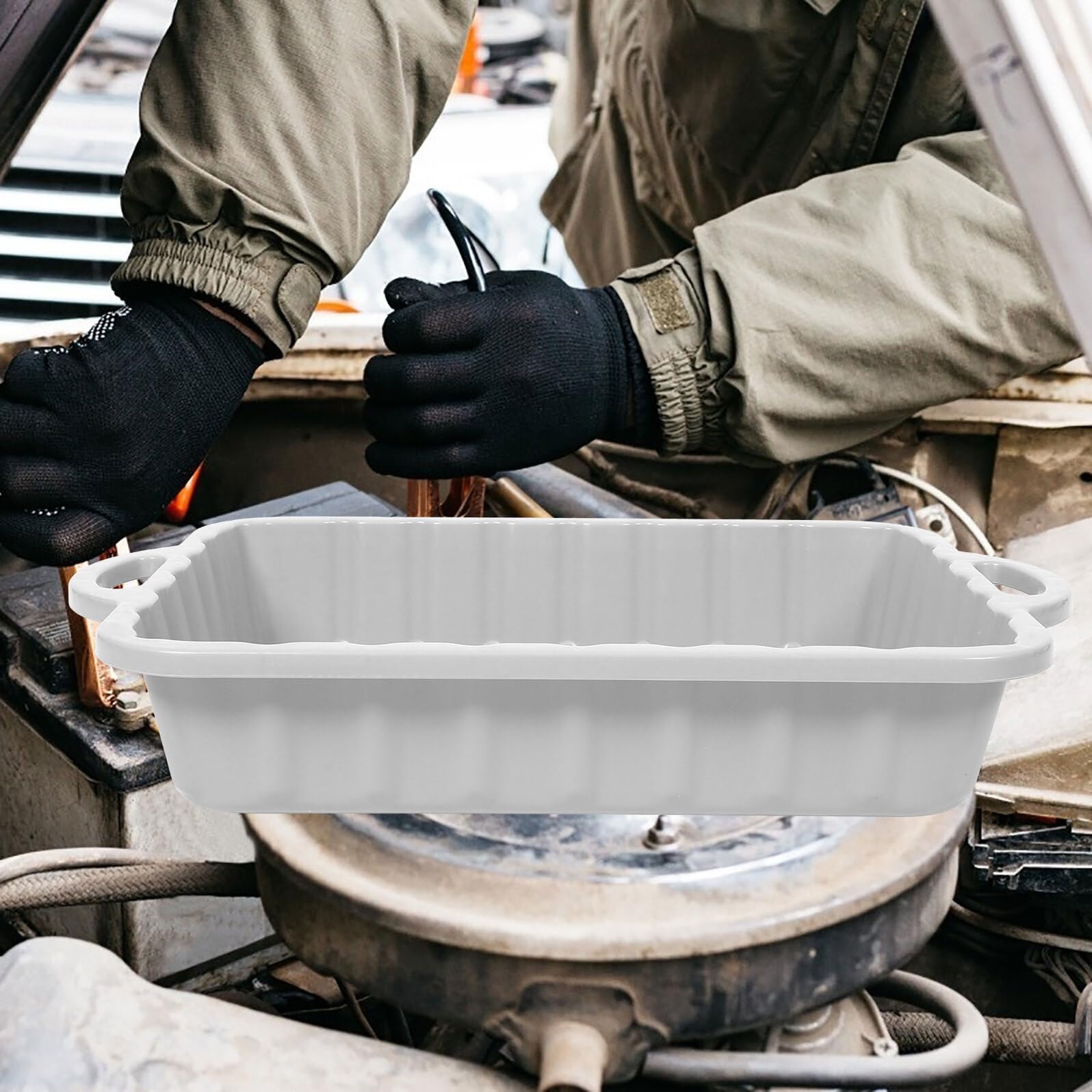 ERINGOGO Bac Grand pour D’Huile Épais de Plastique en Récupération Vidange