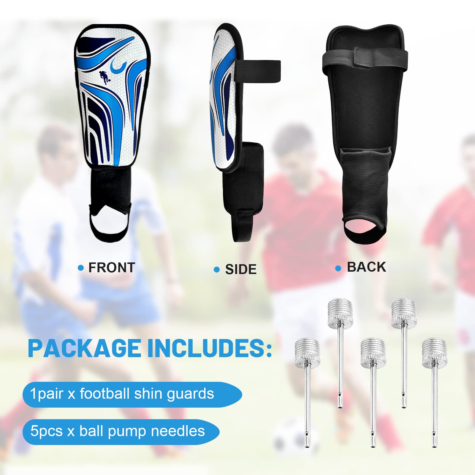 Football Shin Pads | Impact Protection Kids Shin Pads | Non Slip Double Adjustable Straps Soccer Shin Guards Boys Girls | Glitter Rainbow Shin Guards