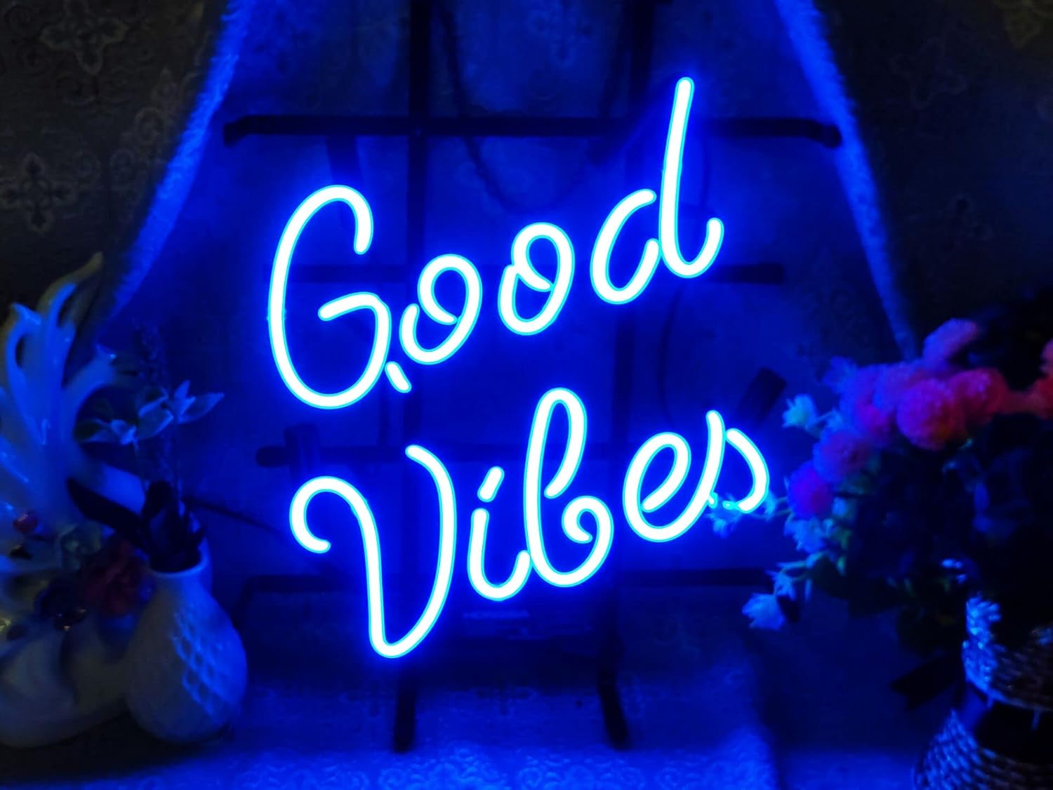 Gеt Dіѕсоunt 70% Prісе XPGOODUSA Blue Good Vibes neon light sign- 17”×13” bar signs for Home Bedroom Garage Neon Decor Wall Window Neon lights, Striking Neon Lights for Bar Pub Game Room