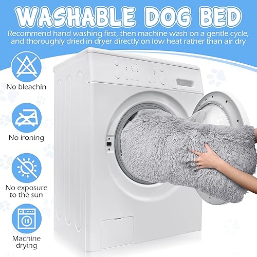 Miniatura 7 de Tranqun 2 camas para perros, camas para perros, camas para cachorros, lavables a máquina, antideslizantes, gruesas, almohadillas de felpa para