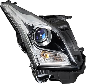 Headlight Headlamp Assembly Halogen Passenger Side Replacement for ATS 2013 2014 2015 2016 2017 2018 Replacement for 23236366 Right RH