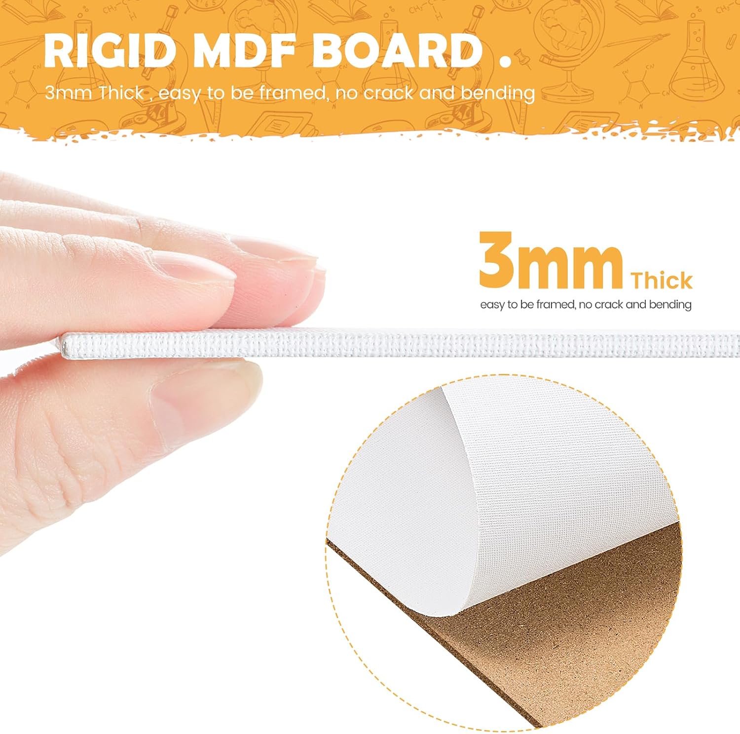 Pacote com 8 quadros de tela para pintura, painéis de tela pequenos de 12,7 x 17,8 cm - Gesso Primed sem ácido para tintas acrílicas de têmpera a óleo