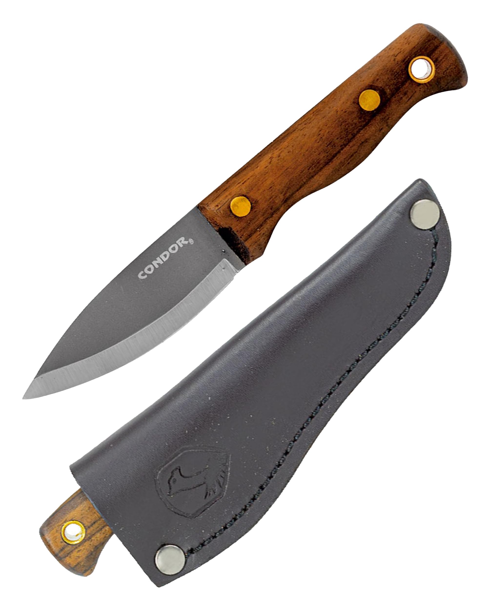 Condor Tool & Knife, Mini Bushlore Knife, 3in Blade, Walnut Handle with Sheath