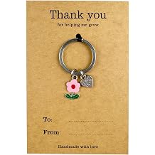 Teacher Appreciation Gifts, End Of Year Thank You for Helping Me Grow, Teachers Keychain Personalized Women Daycare