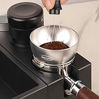 Vista 5 de IKAPE Juego de Embudo Dosificador Magnético, Anillo Dosificador de Espresso de 53MM y Filtro de Taza Compatible con Portafiltro Delonghi de 54MM Sin