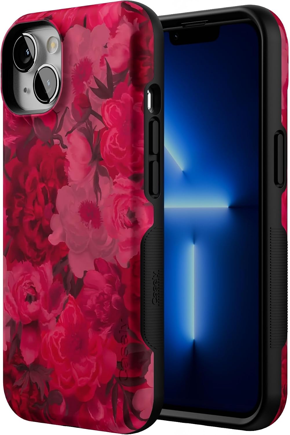 Casely iPhone 13 Case | Romance Novel | Moody Floral | Bold Protective Design | Compatible with MagSafe