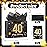 Powbrace 13 Black 40th Birthday Gift Bag with Tissue Paper and Greeting Card for Party,Happy Birthday Gift Bag for Men Women,Gift Bags Medium size(1 Black 40th)