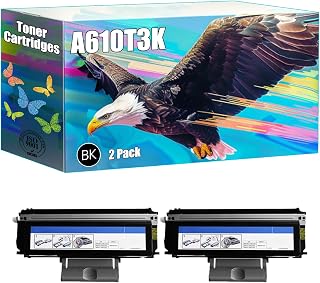 Compatible with Sindoh A610T3K Toner Cartridges Work for Sindoh A610 A611 M611 M612 Printers, with Chip, High Yield 3000 Pages, Bright Colors Clear Printing (2-Pack Black)