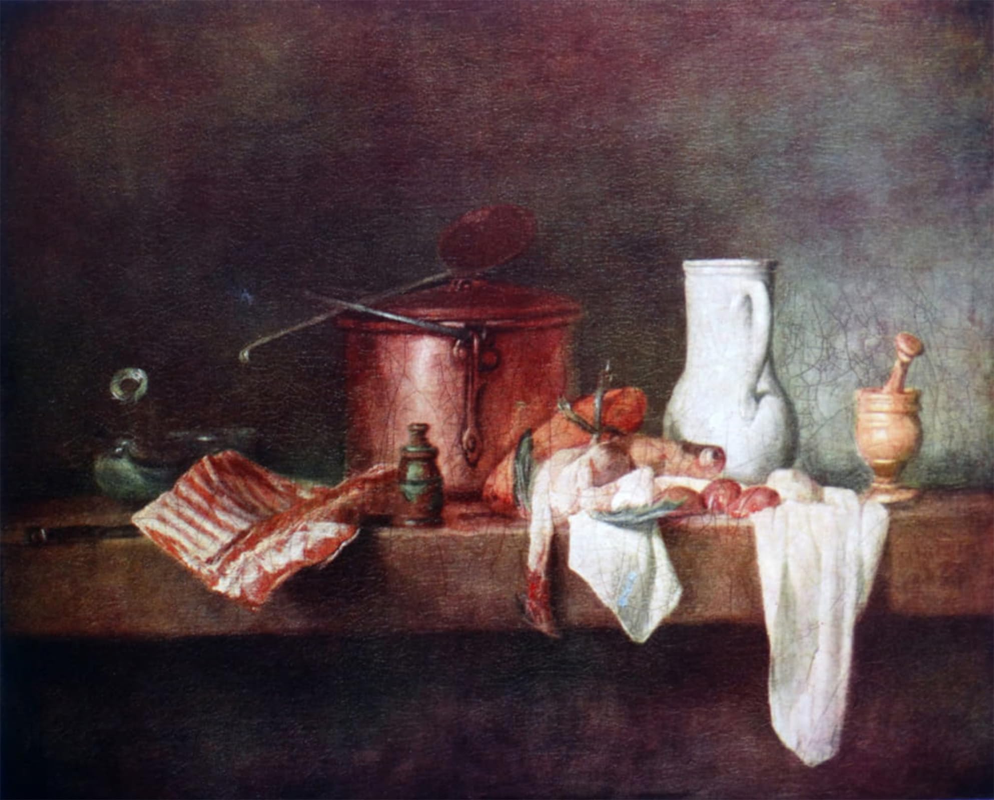 HRJUBWREE Vintage Poster Photo Wall Print Mural Artwork Kitchen Still Life by Jean Baptiste Simeon Chardin Art Prints Painting for Home Decor 60x90cm