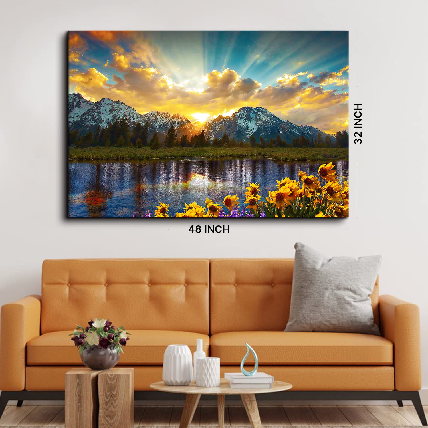 Amazon.com: Sunset Mountain Wall Art, Grand Teton National Park