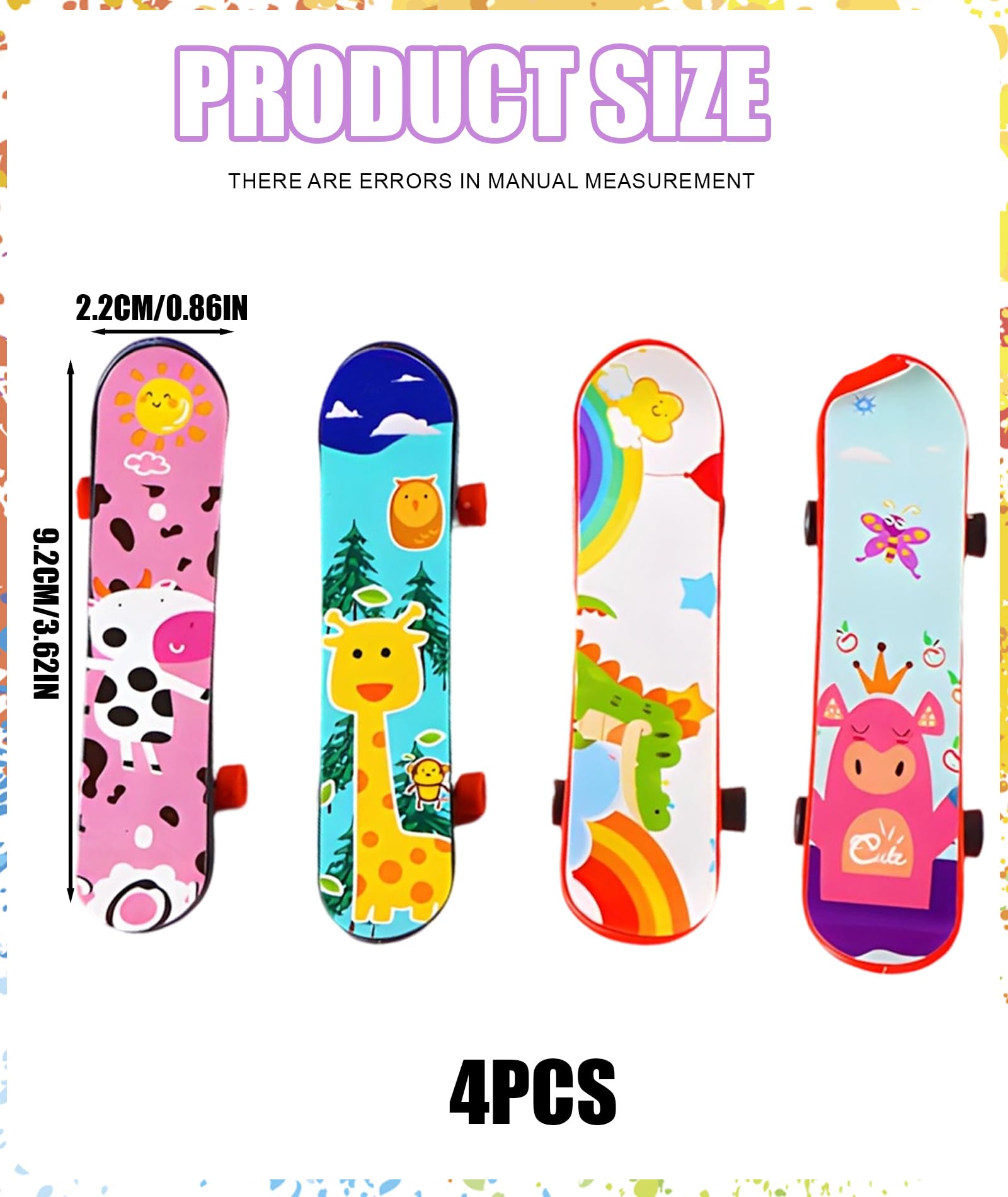 AGMITRAKA 4pcs Mini Skateboard Toys, Fingerboard Set for Kids, Inspired Finger Board Skateboard, Small for Finger Tricks and Fun - Image 2 thumbnail