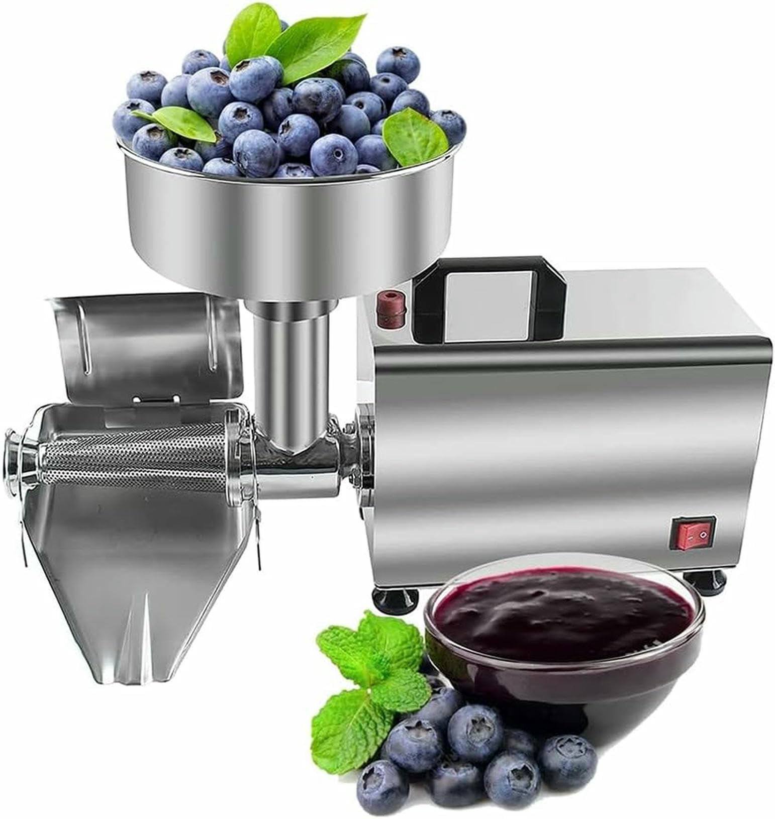 MYUYEE Commercial Electric Tomato Strainer, Food Grinder, 90-160kg/h, Sauce Making Machine, Canned Tomato Sauce Food Juicer