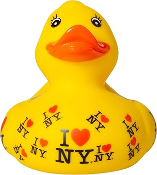 Artisan Owl Officially Licensed New York City Souvenir 4" Yellow Rubber Duck I Heart New York Rubber Duck