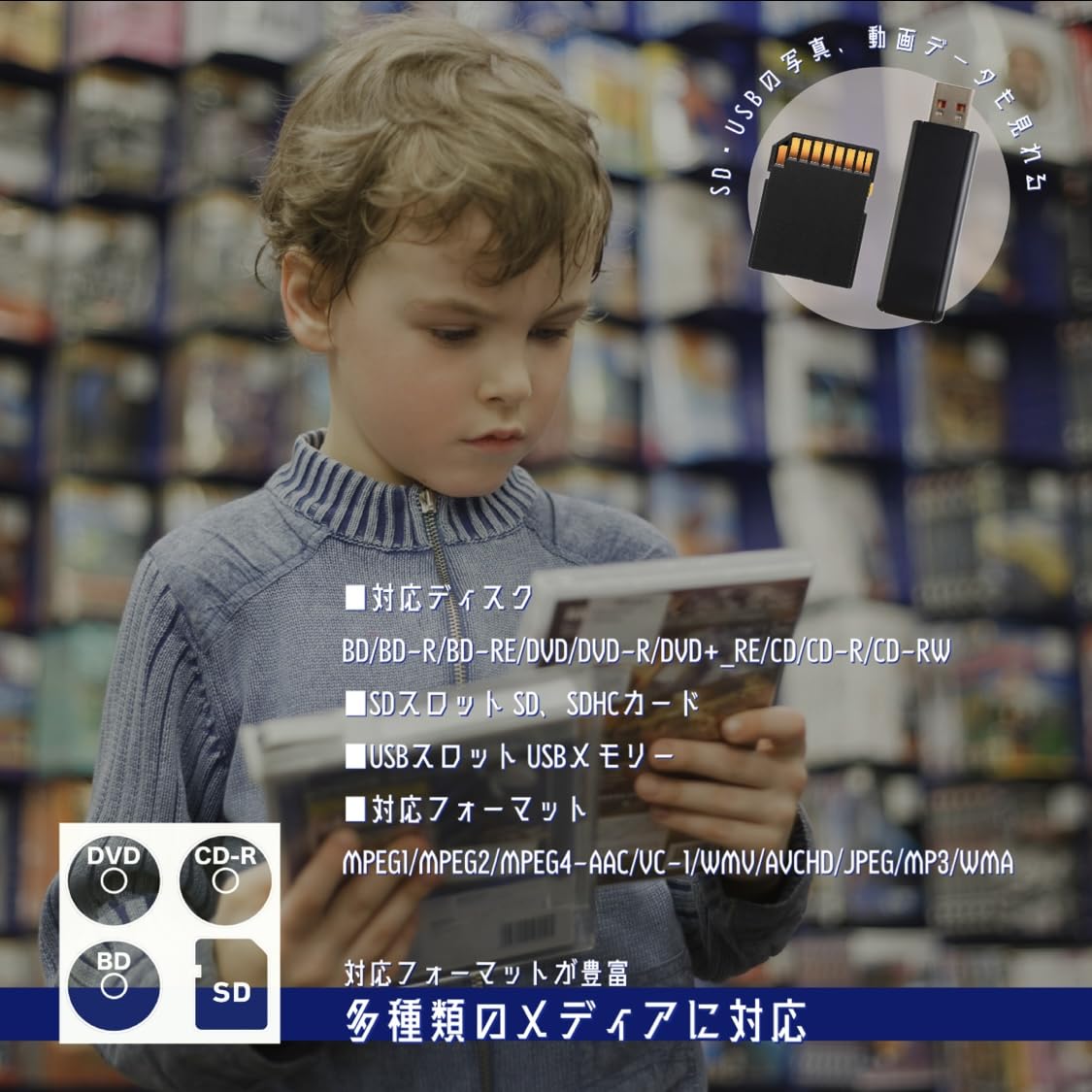 Amazon | Superbe 10インチ ポータブルブルーレイプレーヤー BD DVD
