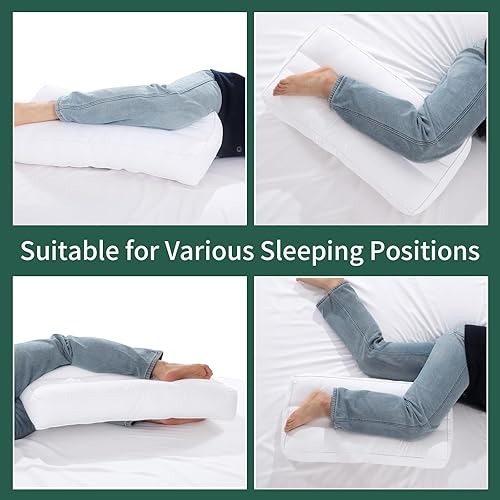 Miniatura 5 de MABOZOO Almohada de rodilla para personas que duermen de lado, dolor de cadera, almohadas entre y debajo de las piernas para dormir de lado,