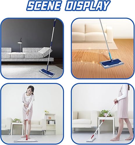 Miniatura 7 de Paquete de 8 almohadillas de repuesto para fregona Bona, almohadillas de limpieza de microfibra, lavables y reutilizables, repuesto para suelos de