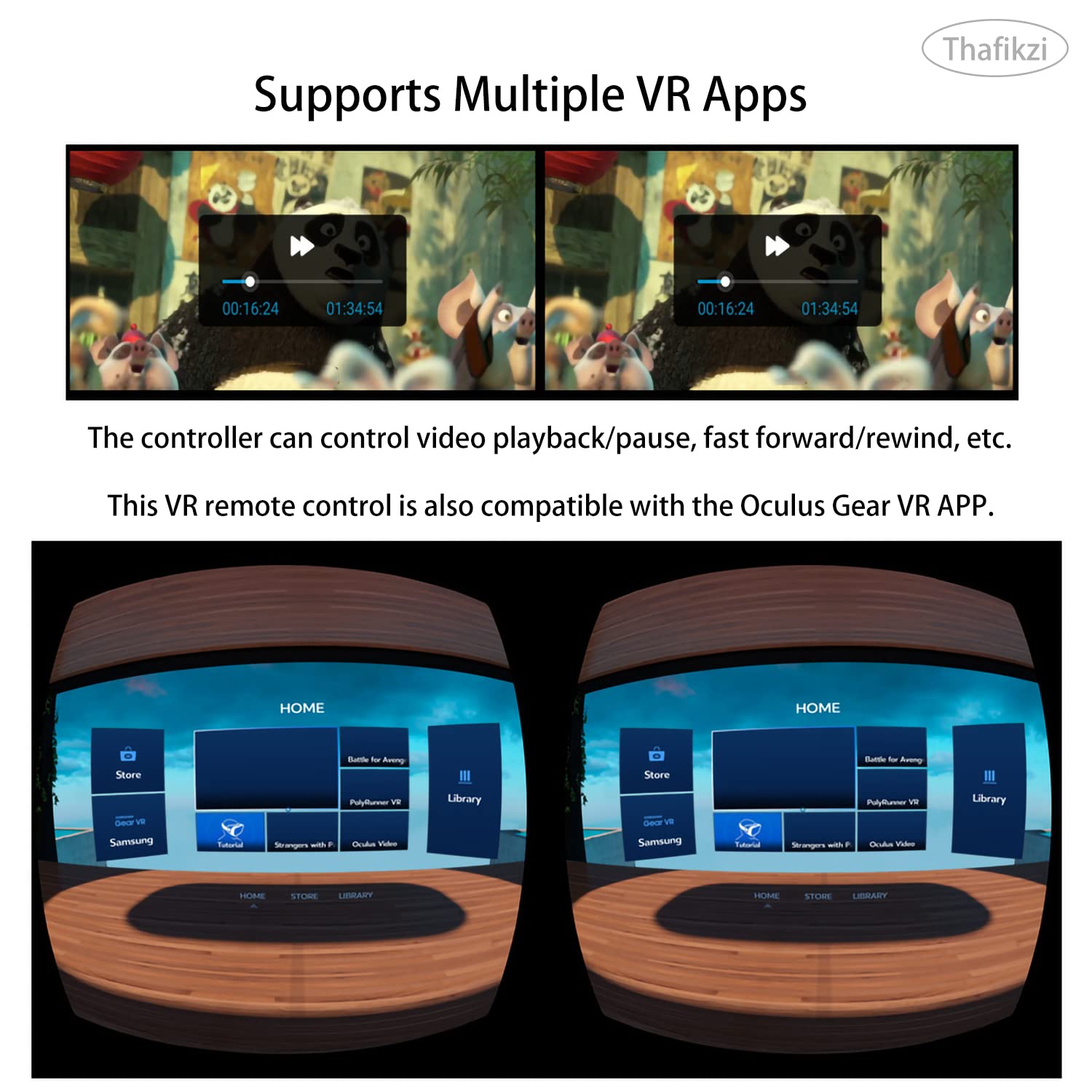 Télécommande VR pour téléphones compatibles avec iOS/Android/Oculus/Windows, télécommande Bluetooth sans fil pour iPhone/iPad/téléphones Android pour contrôler la musique, les vidéos, les jeux, les