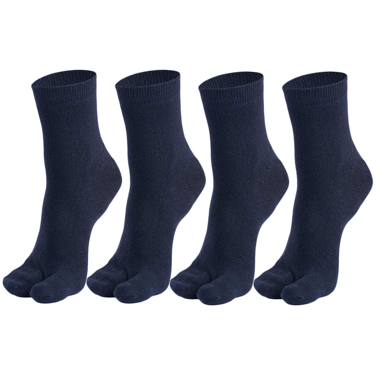queery Women Cotton Ankle Length Toe Socks, Thumb Socks, (Black, Pack of 4 Pairs)-picture-38
