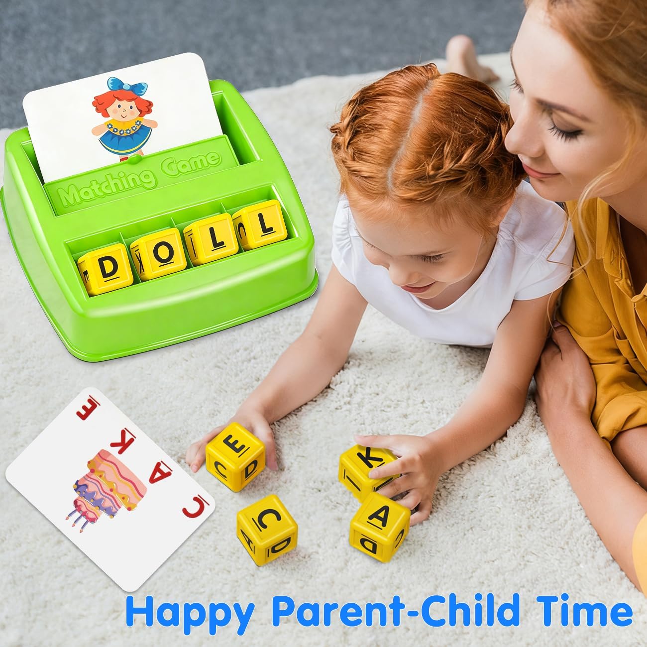 Matching Letter Game for 3 4 5 Year Old Girls Gifts, ABC Learning Toys for Kids Age 3-5, Educational Spelling Games Toys for Toddler Age 4-8, Preschool Birthday Gifts for 2 3 4 5 Year Old Boys Girls